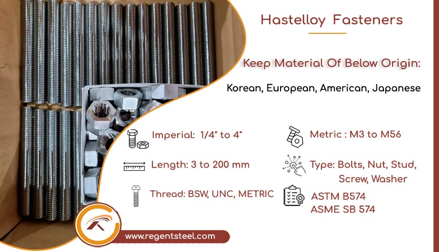 Hastelloy Fasteners Specification