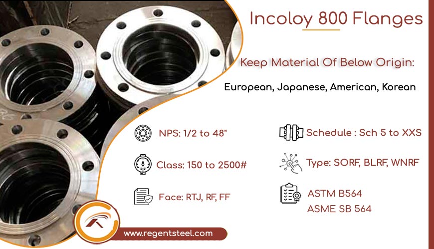 Incoloy 800 Flanges Specification